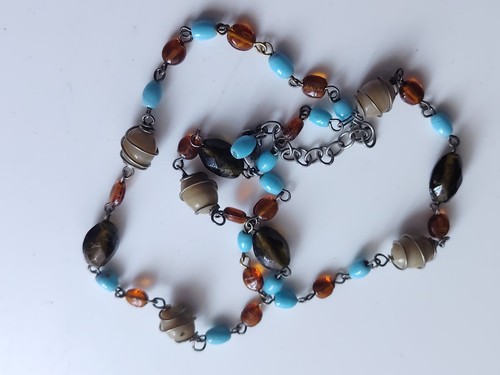 Vintage brown turquoise glass - vintage,