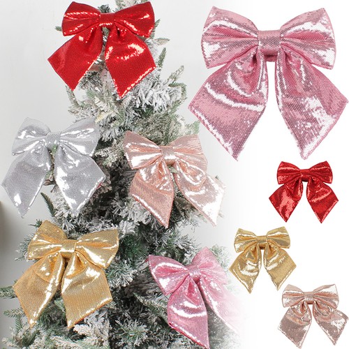 Large glitter christmas bow - large,