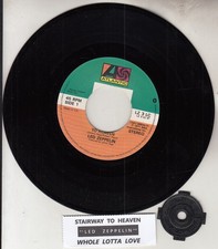 LED ZEPPELIN  Stairway to Heaven & Whole lotta love 7" 45 rpm vinyl record RARE!