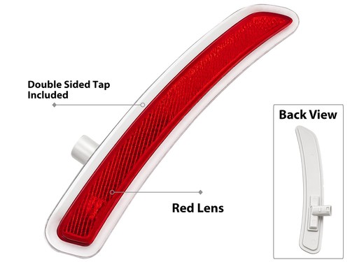 Rear red lens side markers - lens, for