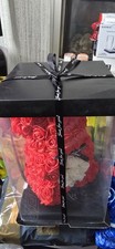 Red rose teddy bear - red,