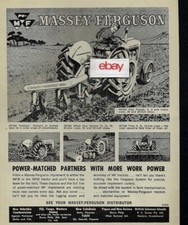 MASSEY-FERGUSON TRACTORS FOR FARMING-POST HOLE DIGGER-JIB CRANE 1964 PACIFIC AD