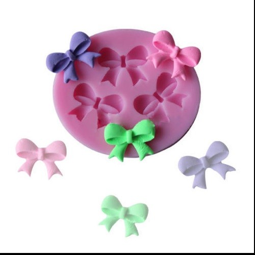 Three bows silicone mould - three, for