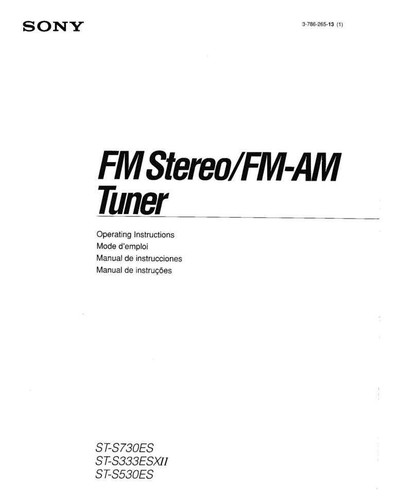 Sony s530es tuner owners - sony, st-s530es