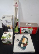 (5) vintage Kitchen Mechanical Gadgets Apple Peeler Corn Slicer Bean Frencher