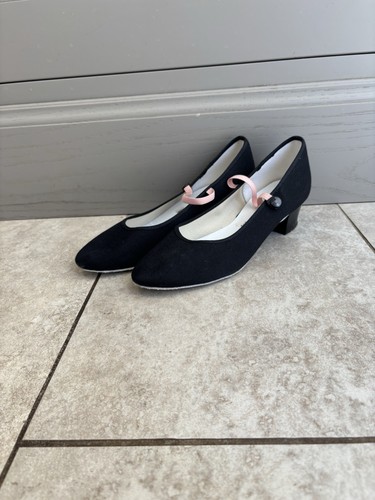 Starlite black canvas ballet - black,
