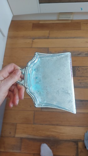 Silver plated crumb catcher - silver,