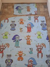Child's Robot Single Duvet Cover With Pillowcase