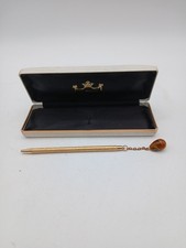 Vintage Stenio Gold Trim Ballpoint Pen with Box Unique Tassel Design
