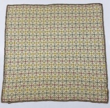 Vintage French Floral Silk Woven Brocade Fabric Panel 91x88cms