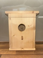 Handmade Pine Birdhouse: Removable Lid Nesting Box, Garden Decor