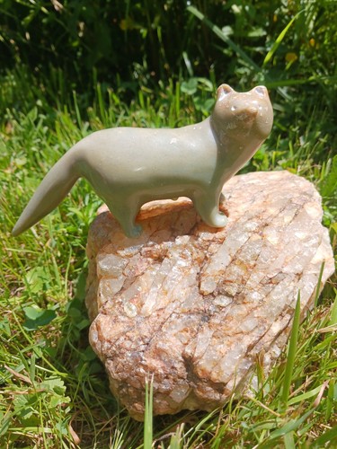 Inuit stone fox carving - fox, david