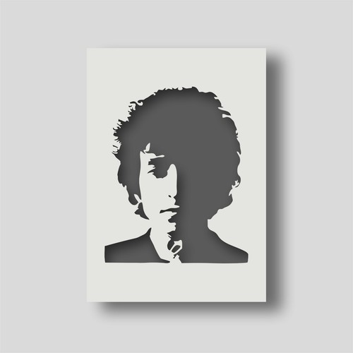 Bob dylan stencil for wall - bob,