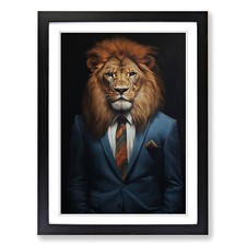 Lion in a Suit No.7 Framed