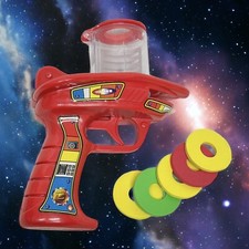 Galactic Foam Disc Shooter Martian Alien Pistol Cosplay Costume Halloween Toy 