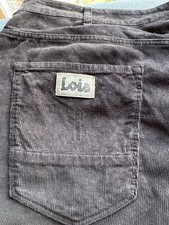 Lois Sierra Black Needle Cords 42w30l BNWOT 80s Classic Casuals