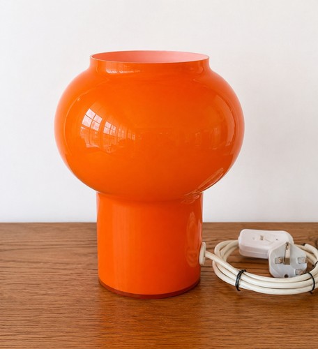 Vintage orange mushroom table - mushroom,