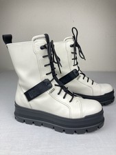 UGG SHEENA LEATHER BOOTS WHITE