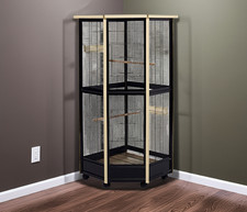 Bird Aviary Cage Tall Corner For Finches Canaries Budgies Cockatiels Parakeets