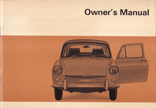 1968 type owners manual - 1968, 3