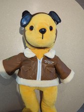 Vintage Sooty Dressed As Pilot Soft Toy Plush Large With Jacket, Hat And Goggles