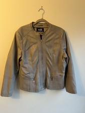 Wallis Leather Style Jacket - Taupe
