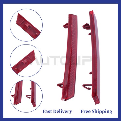 Pair red rear bumper - rear,