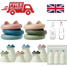 Dishwasher Safe 6 Pack of Reusable Silicone Bottle Tops for UK's One Pint Milk