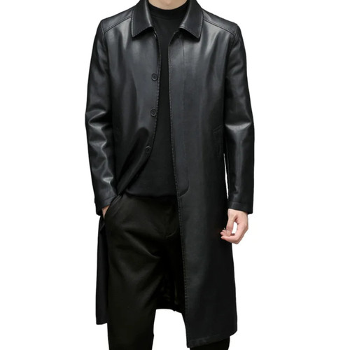 Mens black genuine sheepskin - genuine,