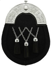 Cross chain Leather Sporran