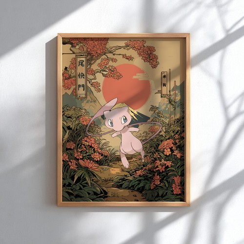 Mew pokemon poster - mew,