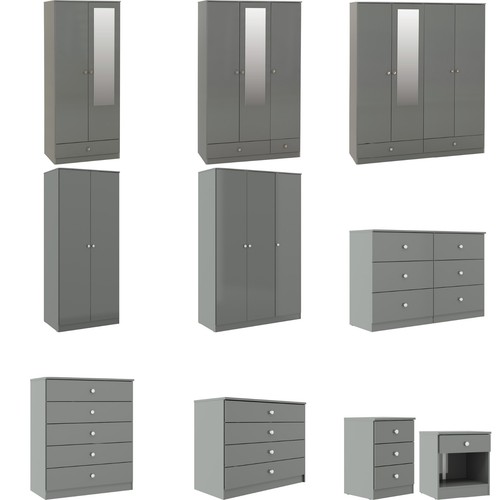 Denver grey gloss bedroom - denver,