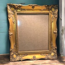 Antique C19th Gilded Wooden Ornate Baroque Picture Frame