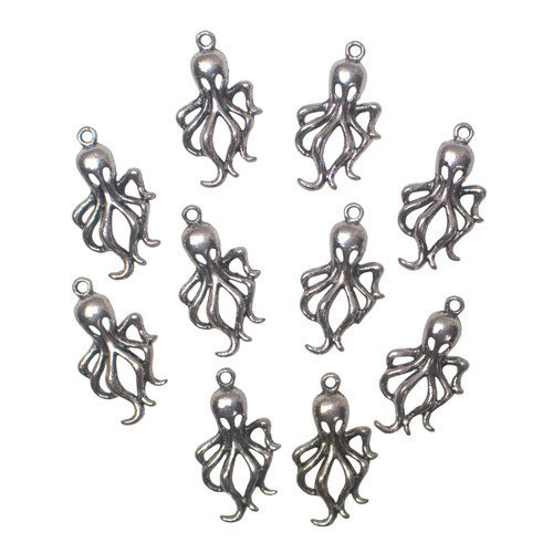 Octopus charms antique - octopus,