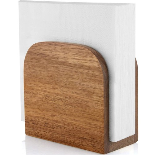 Wooden napkin holder table - wooden,