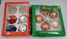 Vintage 9 x glass baubles and