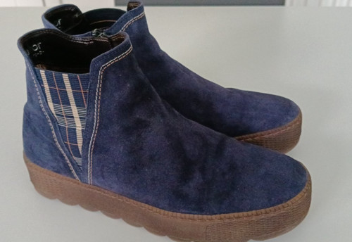 Navy suede gabor revo ladies - suede,