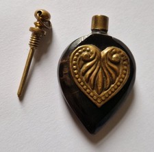 Poison Horn Pendant With Brass Features Mini Perfume Scent Holder Vgc Vintage