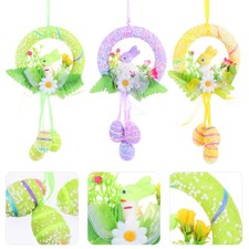 3Pcs Easter Hanging Wreath