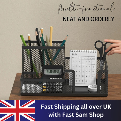Metal mesh desk organiser - mesh,
