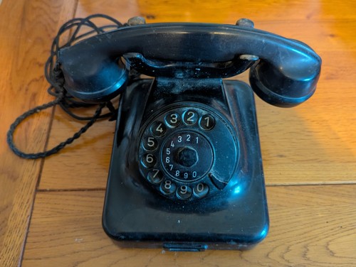 Black bakelite rotary desk - rotary,