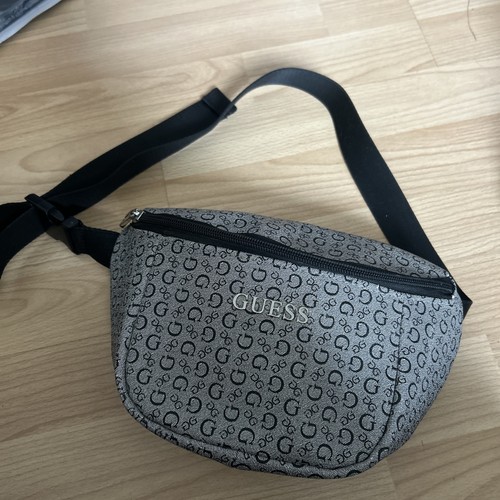 Guess grey logo bumbag - grey,