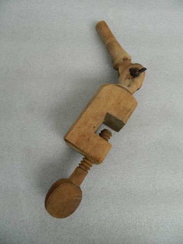 Antique wooden wig - antique, stand