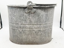 VINTAGE GALVANISED METAL MOP BUCKET HOME INDUSTRIAL COLLECTIBLE