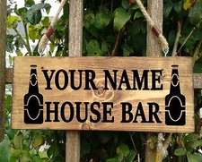Personalised Bar Sign Wooden