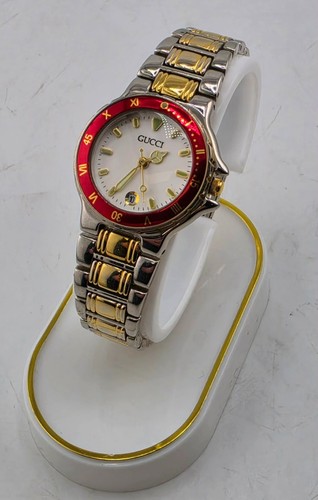 Gucci 9700m vintage quartz red - 9700m,