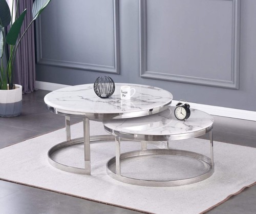 Marble coffee table round - table,