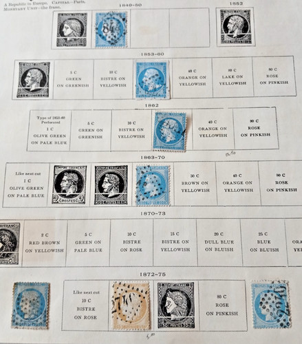 Old stamps from - , france