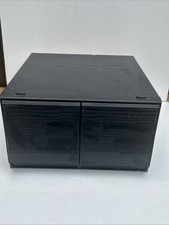 Vintage CD Storage Drawer Unit Black Ash Wood Holds 40 CD's - 2 Drawers Retro