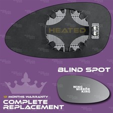 for Porsche Boxster Driver wing mirror glass 2004-2009 side Wide Angle Heated